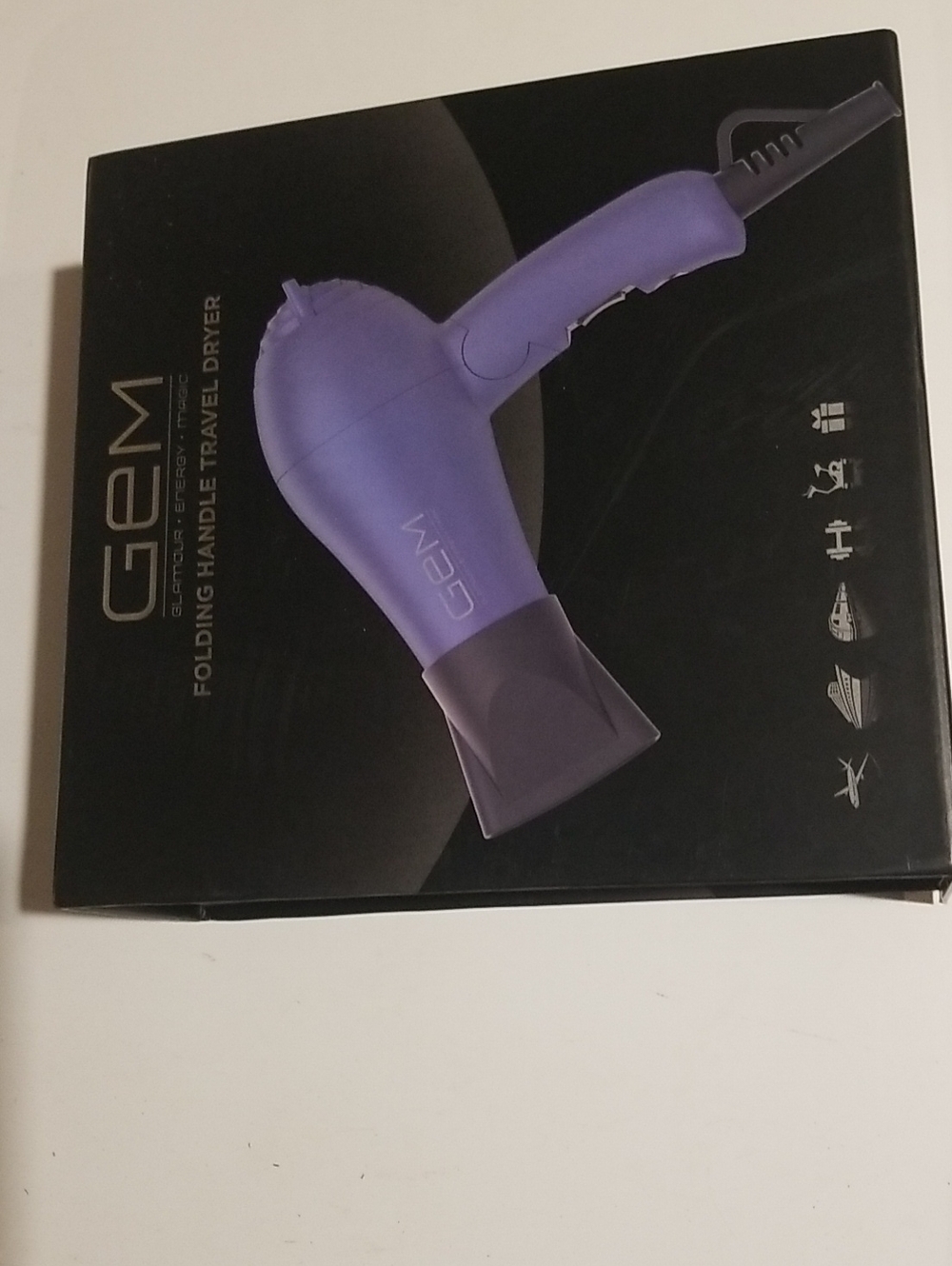 Folding Handle Travel Hair Dryer - Purple